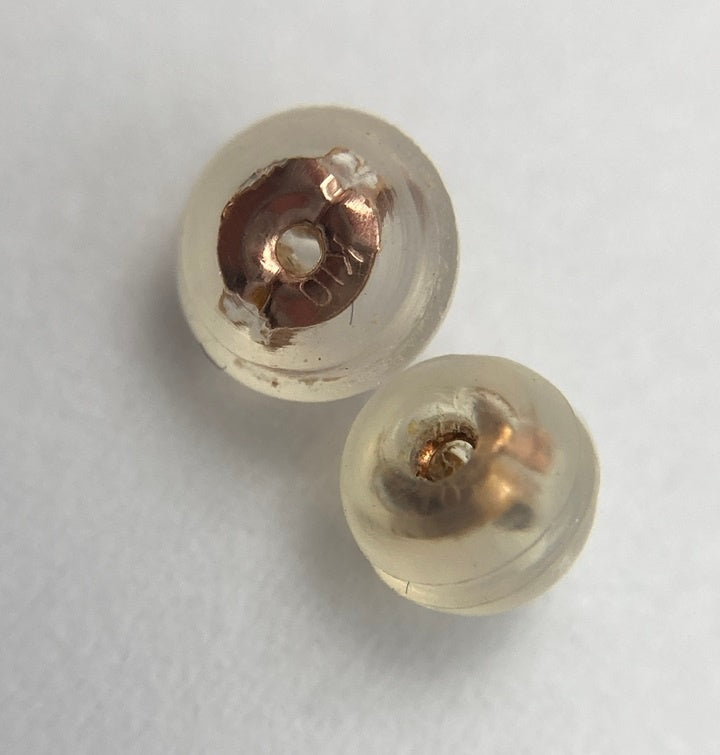 4℃ ヨンドシー K10PG キュービックジルコニア フラワーモチーフ ピアス 中古 D4