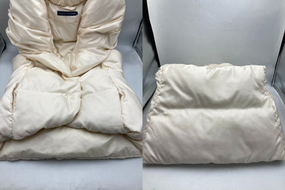 RALPH LAUREN ラルフローレン ショールカラー ダウンベスト ホワイト レディース サイズM 中古 D4
