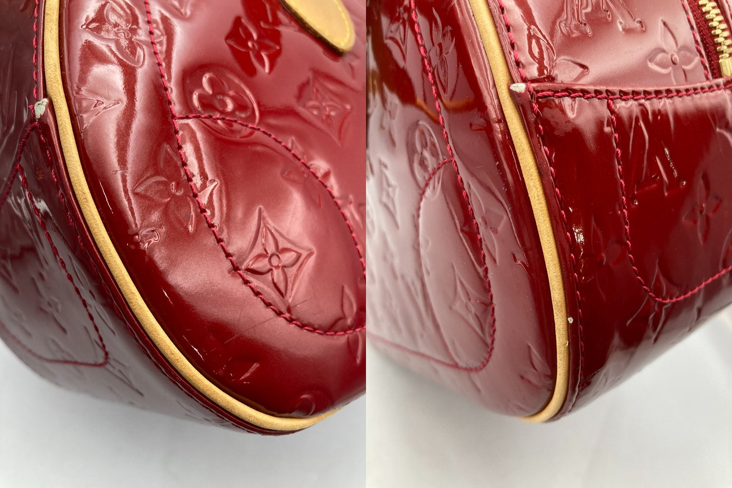 LOUIS VUITTON ルイヴィトン ヴェルニ サミットドライブ トートバッグ ポムダムール M93513 中古 D4