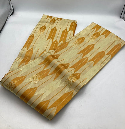 半幅帯 矢羽 矢羽根模様 中古 D4