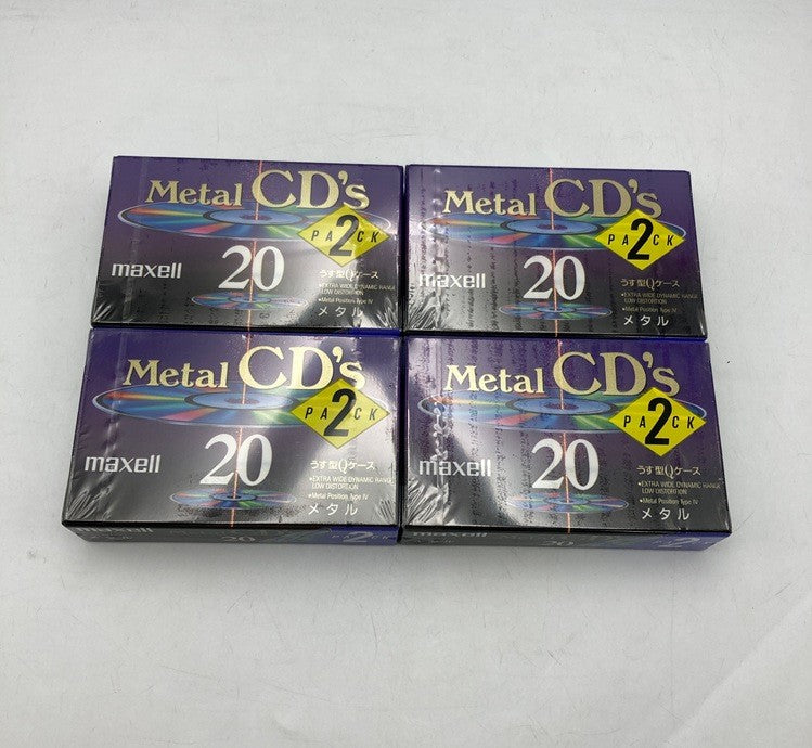 maxell Metal CD's 20分 カセットテープ 2PACK 4個セット 中古 D4