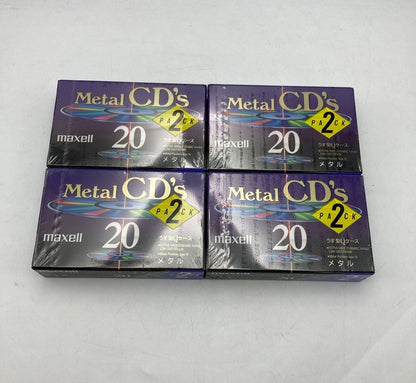 maxell Metal CD's 20分 カセットテープ 2PACK 4個セット 中古 D4