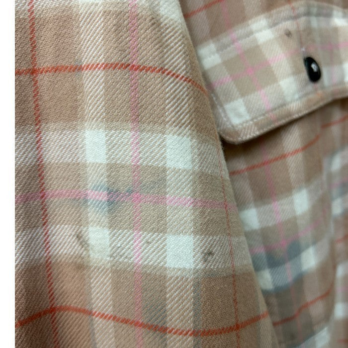 DIESEL ディーゼル フランネルシャツ チェック柄 L メンズ ダイダイ トップス 中古 W４