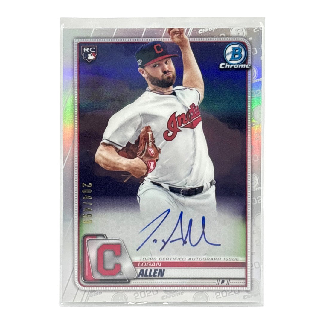 TOPPS MLBカード BOWMAN CHROME LOGAN ALLEN CLEVELAND INDIANS /499 #CRA-LA 中古 IT1