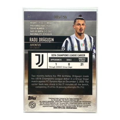 TOPPS サッカーカード STADIUM CLUB CHROME RADU DRAGUSIN JUVENTUS 005/150 #13 中古 IT2
