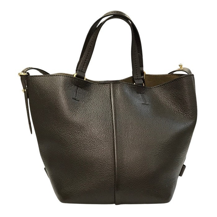 Max Mara マックスマーラ トートバッグ レディース シボレザー 2way ハンド/ショルダーバッグ ポーチ付き ブラウン 中古 T1