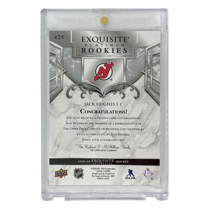 UPPER DECK NHLカード EXQUISITE COLLECTION JACK HUGHES DEVILS 23/99 #R25 中古 IT1