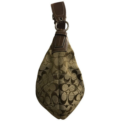 COACH コーチ ワンショルダーバッグ レディース オールシーズン シグネチャー ベージュ ブラウン バッグ 10075 中古 N1