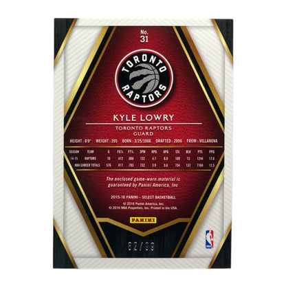 PANINI NBAカード SELECT KYLE LOWRY RAPTORS /99 #31 中古 IT2