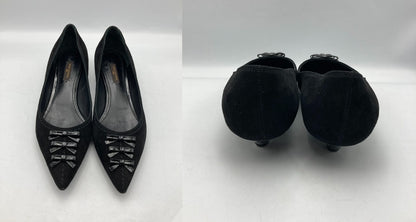 LOUIS VUITTON ルイヴィトン ポインテッドトゥ ローヒール パンプス サイズ37 ブラック 中古 D4