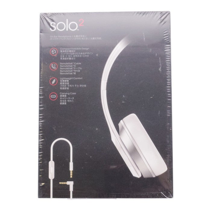 未開封品 Beats by Dr.Dre Solo2 密閉型オンイヤーヘッドホン ホワイト MH8X2PA/A 中古 a1