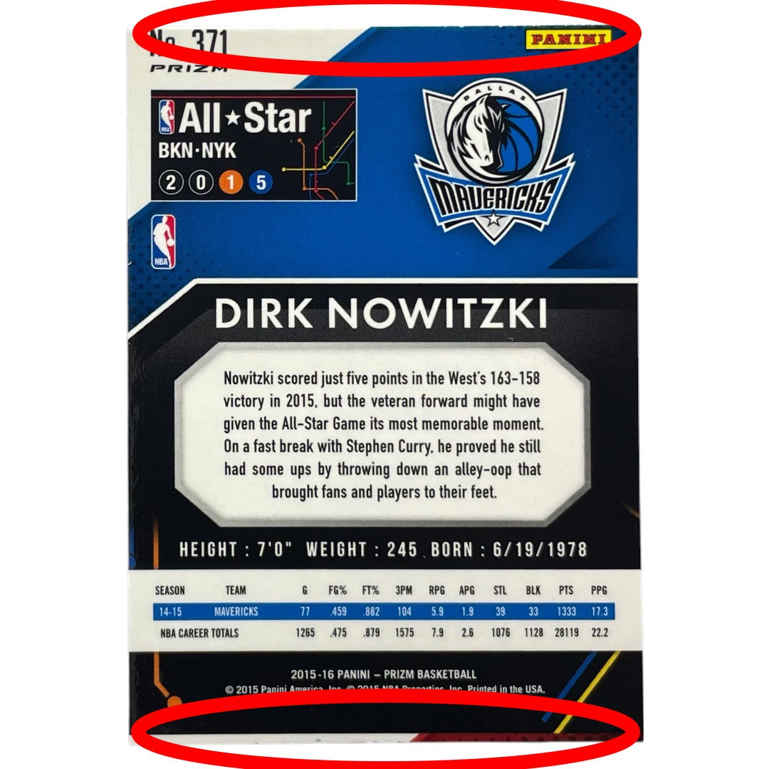 PANINI NBAカード PRIZM DIRK NOWITZKI MAVERICKS #371 中古 IT2