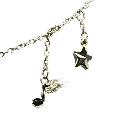 SWAROVSKI スワロフスキー ハローキティ ネックレス レディース 星形 スター Hello Kitty ペンダント シルバーカラー 中古 T1