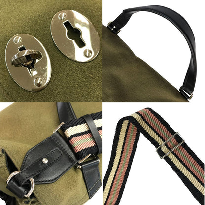 ZANELLATO ザネラート ポスティーナ ショルダーバッグ レディース 2way ハンドバッグ フェルト/レザー POSTINA ターンロック カーキグリーン 中古 T1