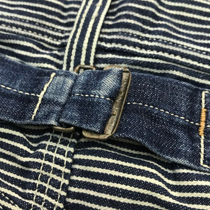 FREEWHEELERS フリーホイーラーズ ペインターパンツ メンズ ストライプ デニム UNION SPECIAL OVERALLS ワークパンツ ヒッコリー ネイビー/ホワイト サイズ不明 中古 T1