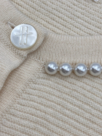 Harrods WHITE LABEL ハロッズ ホワイトレーベル ウール ニットカーディガン 中古 D4