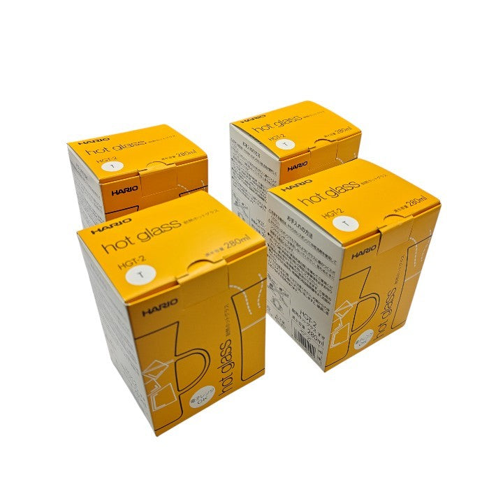 HARIO ハリオ 耐熱 ホットグラス すき 280ml HGT-2T (4点セット) 中古 H4