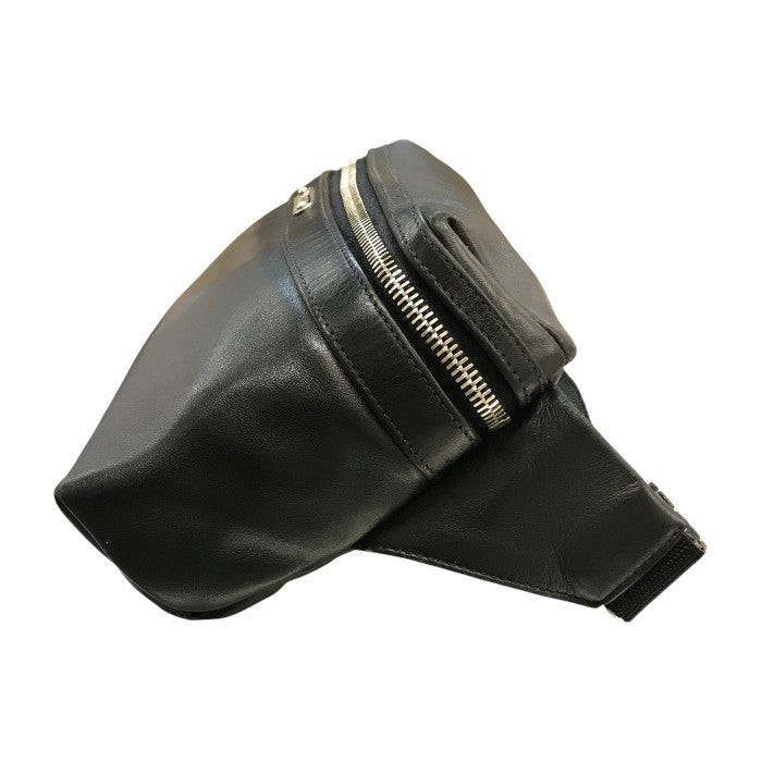 SAINT LAURENT サンローラン クロスボディバッグ メンズ レザー キーリング付き シンプル 無地 ブラック 中古 T1