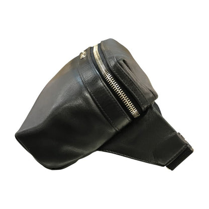 SAINT LAURENT サンローラン クロスボディバッグ メンズ レザー キーリング付き シンプル 無地 ブラック 中古 T1