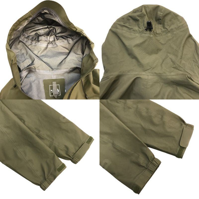 THE NORTH FACE ザノースフェイス クライムライトジャケット マウンテンパーカー レディース GORE-TEX ゴアテックス 防水 レインウェア 無地 軽量 カーキ Mサイズ NPW12003 中古 T1