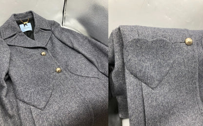 Blumarine ブルマリン ハートポケット チェスターコート サイズ IT42 レディース 中古 D4