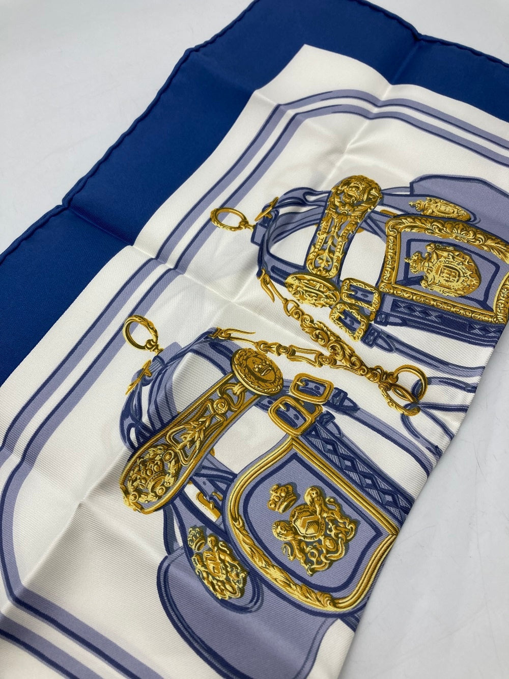 HERMES エルメス カレ40 BRIDES de GALA ブリッド・ドゥ・ガラ (式典用馬勒）シルクスカーフ 中古 D4