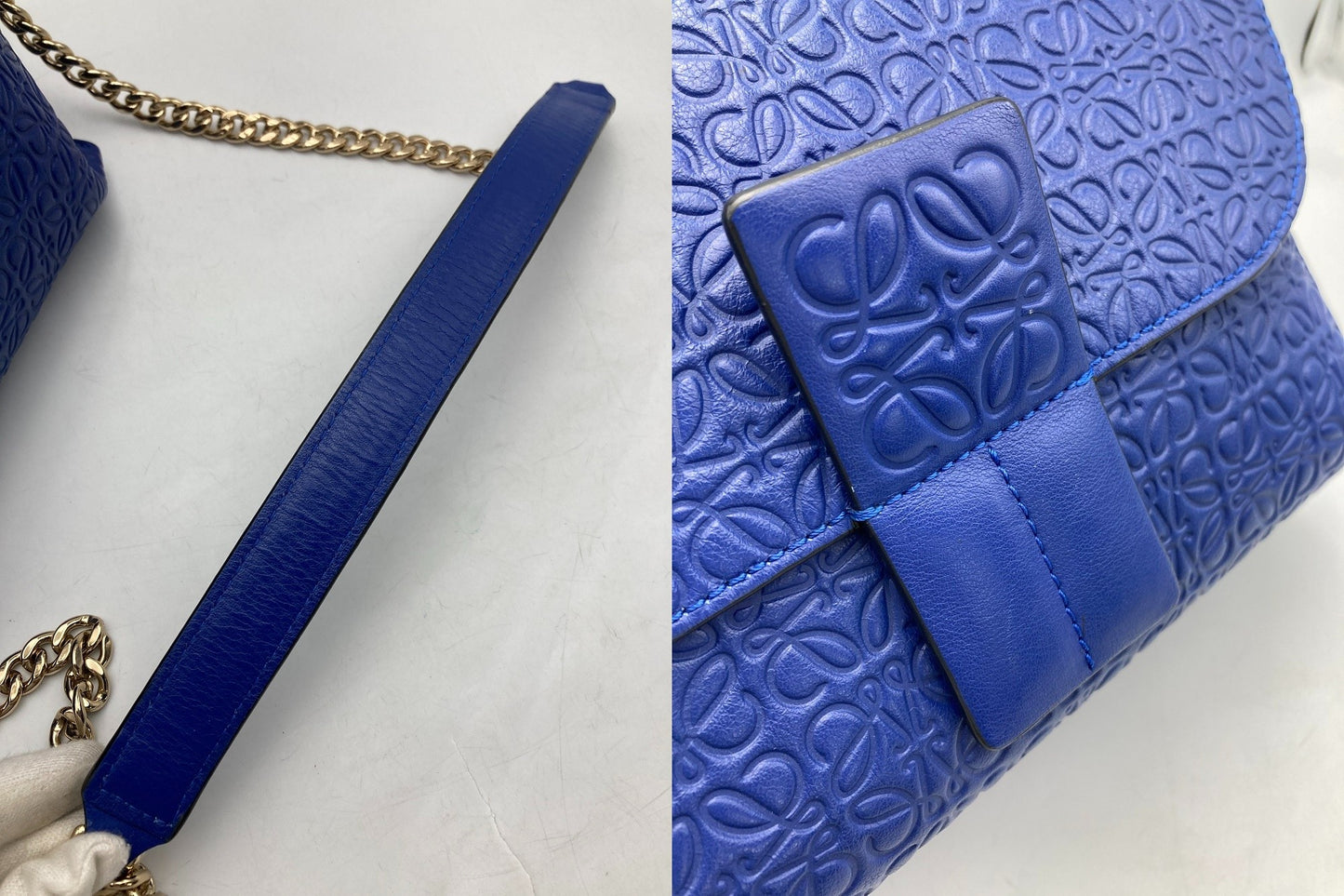 LOEWE ロエベ リピートアナグラム アベニュー チェーン ショルダーバッグ 中古 D4
