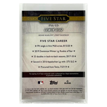 TOPPS MLBカード FIVE STAR LEWIN DIAZ MIAMI MARLINS #FSA-LD 中古 IT1