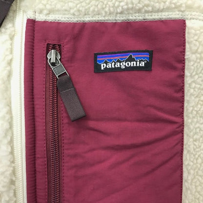 patagonia パタゴニア ウィメンズ クラシック レトロX ベスト レディース フリース 防風 定番 ベージュ/レッド Mサイズ 23083 中古 T1