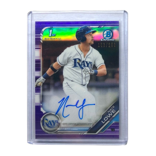 TOPPS MLBカード BOWMAN CHROME 1ST NATE LOWE TAMPA BAY RAYS /250 #CPA-NL 中古 IT2