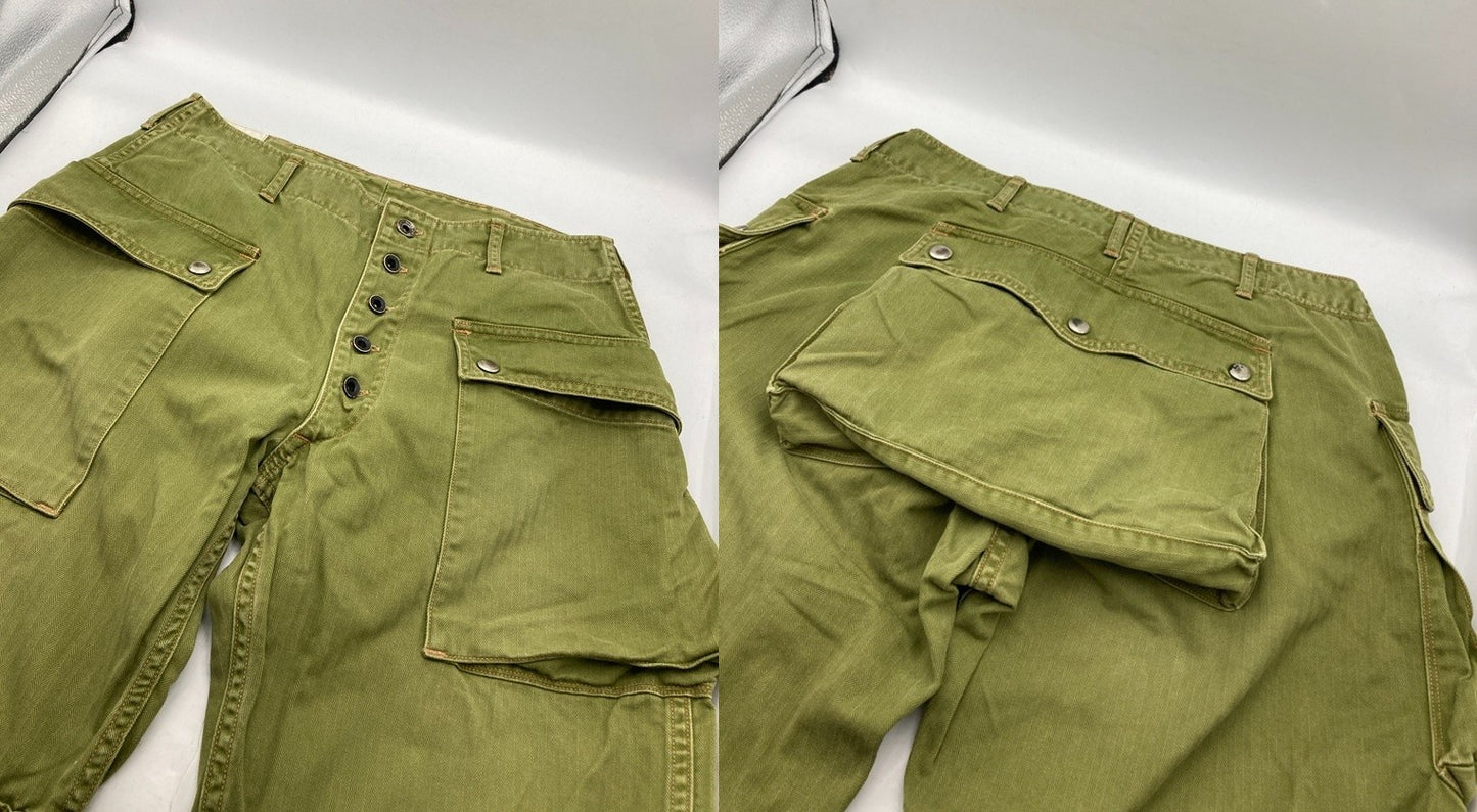BOOTLEGGERS ブートレガーズ  PARA TROUSERS A.S.S ヘリンボーンツイル モンキーパンツ サイズ30×32 メンズ 中古 D4