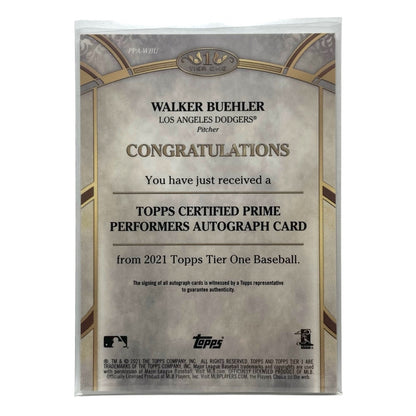 TOPPS MLBカード TIER ONE WALKER BUEHLER DODGERS 044/300 #PPA-WBU 中古 IT2