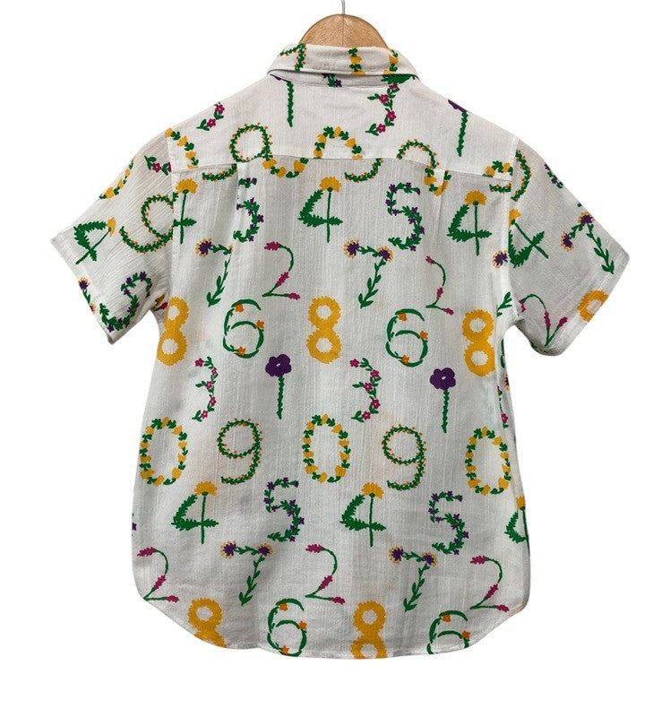 SOU・SOU ソウソウ 高島縮 半袖シャツ 花そすう サイズSS 中古 D4
