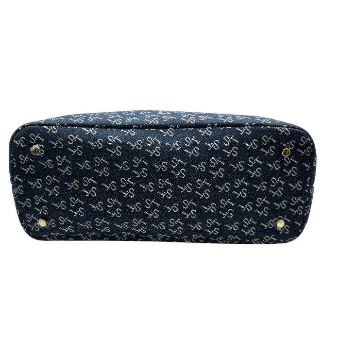Samantha Thavasa サマンサタバサ Denim ST Jacguard トートバッグ デニム ジャガード 鞄 レディース A4 通勤 お出かけ 中古 W４