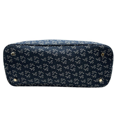 Samantha Thavasa サマンサタバサ Denim ST Jacguard トートバッグ デニム ジャガード 鞄 レディース A4 通勤 お出かけ 中古 W４