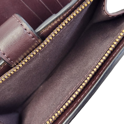 COACH コーチ 財布 レディース 二つ折り L字ファスナー ミニ コンパクト シグネチャー 花柄 F39190 中古 T1