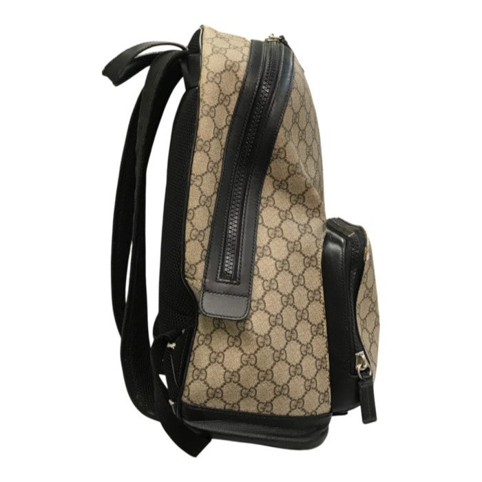 GUCCI グッチ GGスプリーム バックパック ユニセックス PVC レザー リュックサック A4収納 デイパック ベージュ 406370 中古 T1