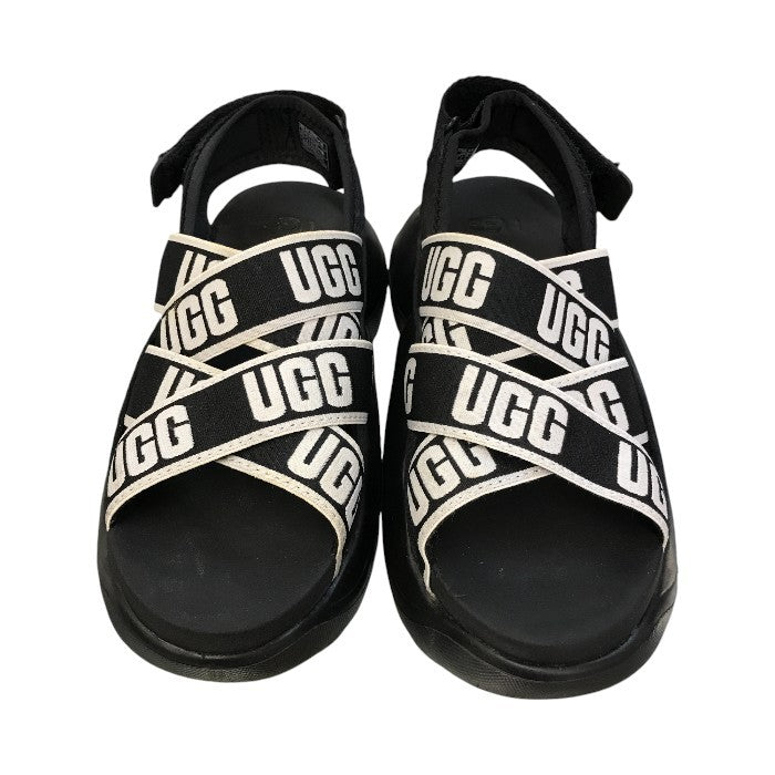UGG LA Cloud Sandal サンダル レディース ゴムストラップ ロゴ 厚底 ブラック 23cm 1110090 中古 T1
