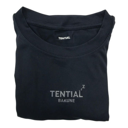 TENTIAL BAKUNE Dry バクネ Tシャツ メンズ 半袖 ドライ素材 一般医療機器 リカバリーウェア パジャマ 血行促進 ネイビー XLサイズ 中古 T1