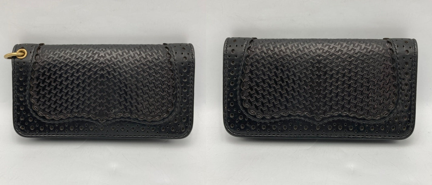 BACKDROP Leathers バックドロップレザーズ バスケットウォレット 中古 D4