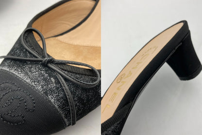 CHANEL シャネル ココマーク ヴィンテージ加工 ミュール G28285Y02533 サイズ37.5 中古 D4