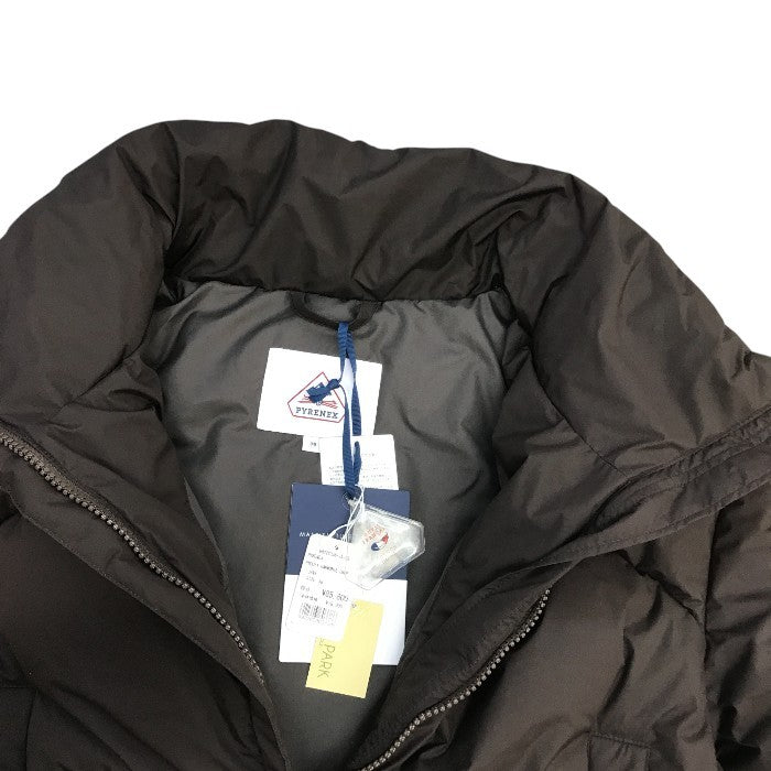 PYRENEX ピレネックス HARMONIE CROP ダウンジャケット レディース 裾ドローコード 短丈 38サイズ ブラウン HWU011 中古 T1