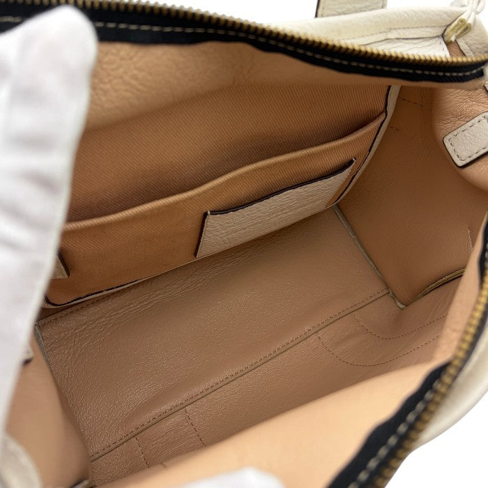 MARC JACOBS THE TOTE ミニ 2WAY バッグ ホワイト マークジェイコブス トートバッグ ショルダー ブランド レディース 中古 W４