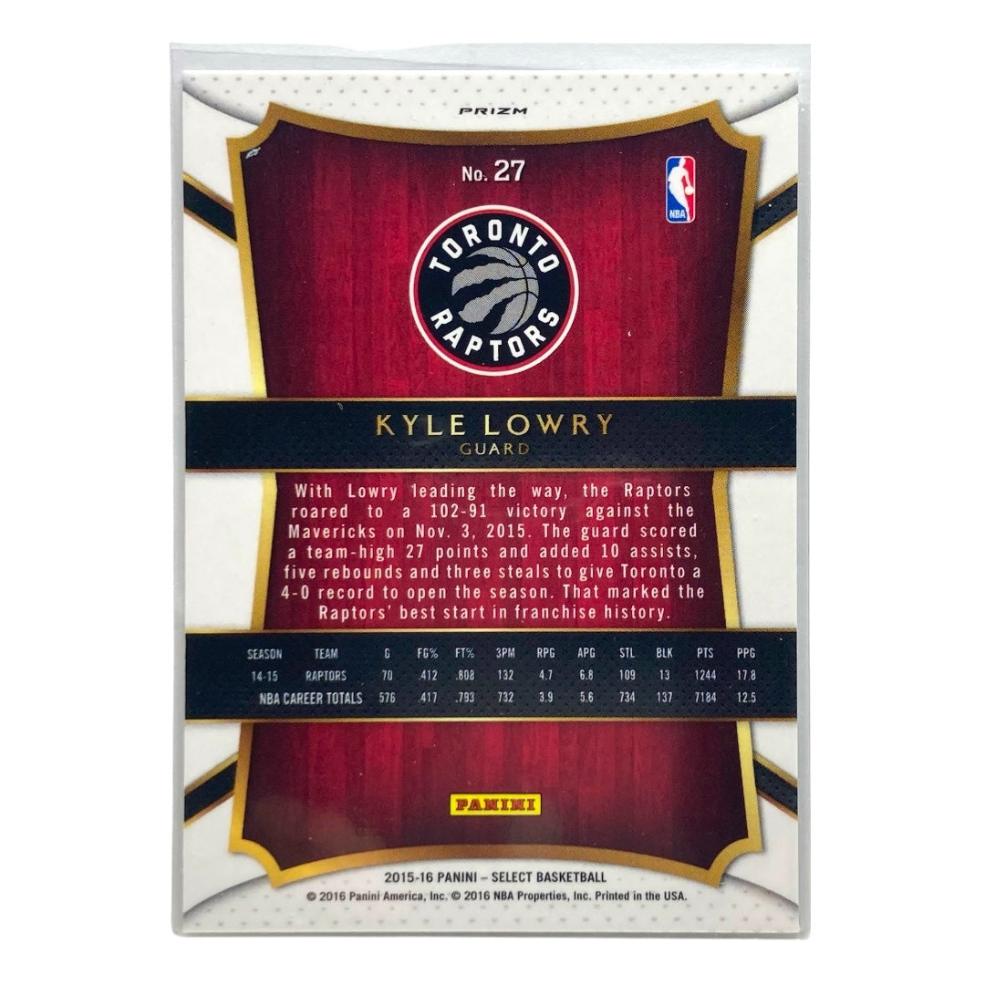 PANINI NBAカード SELECT PRIZM KYLE LOWRY RAPTORS #27 中古 IT2