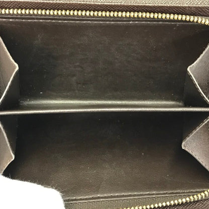 LOUIS VUITTON ルイヴィトン ダミエ エベヌ ポルトモネビエトレゾール 財布 2つ折り 小銭入れ付き ブラウン N61730 中古 T1