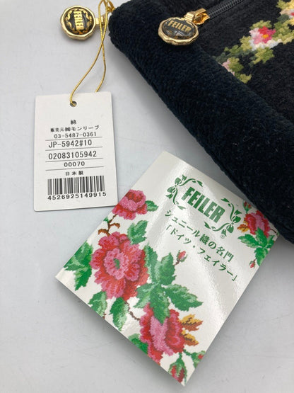 FEILER フェイラー シュニール織 花柄 ポーチ 中古 D4