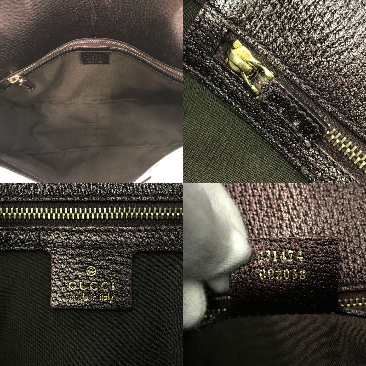 GUCCI グッチ GGキャンバス ショルダーバッグ レディース ホースビット フラップ ベージュ/ブラウン 131474 中古 T1