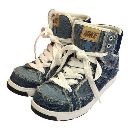 NIKE ナイキ エア トゥループ2 スニーカー レディース ミッドカット デニム ダンス 軽量 ブルー 23.0cm 441839-400 中古 T1
