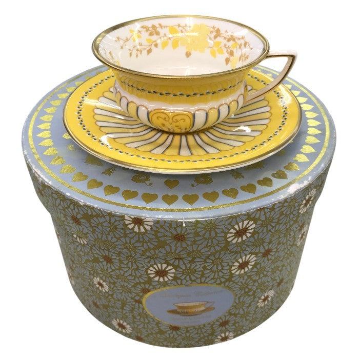 Wedgwood (ウェッジウッド) ハーレクイン イエローリボン ティーカップ&ソーサー 中古 Y1