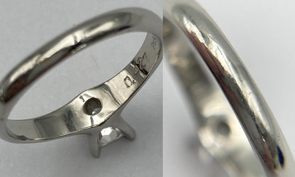 Pt900 1Pダイヤ 0.427ct リング 10.5号 中古 D4
